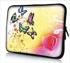 LAPTOP SLEEVE CARRY 17 ", NEOPRENE BAG pour les ordinateurs portables avec fermeture éclair, taille 17" -17,3"(pouces) (17 rainbow butterflies)