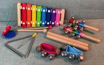 Musical Instruments Set Wooden Percussion Instruments Toy Kids Baby Preschool