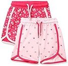 Amazon Brand - Jam & Honey Girl's Cotton Shorts (PAG-103 Dk Pink_3 4 Years)