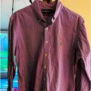 Polo By Ralph Lauren Shirts | Long Sleeve Polo Button Down Dress Shirt By Ralph Lauren. Custom Fit. Xl. | Color: Black/Purple | Size: 17