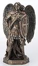 Veronese Design 11 Inch Archangel Saint Michael Sword and Shield with Base Cold Cast Resin Bronze Finish Statue Home Decor