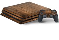Design-Folie Skin Wood Gehäuse-aufkleber Wrap for PS4 Pro Console 2x Controller