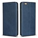 iCoverCase for iPhone 6 Case, iPhone 6s Case, Premium PU Leather Magnetic Wallet Case, Card Slots Holder Carry Soft Inner Shell Flip Leather Cover with Kickstand for iPhone 6/6s (Navy Blue)