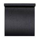 Taogift Self Adhsesive Vinyl Film Black Brushed Metal Stainless Steel Contact Paper for Dishwasher Fridge Refrigerator Stove Appliances Kitchen Cabinets Countertops Walls Backplash 15.7x117 Inches