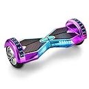 WEELMOTION 8" Chrome Iridescent Off-Road Hoverboard UL 2272 Certified with LED Lights and Wireless Speaker 8 Inch All Terrain Hoverboard with Free Hoverboard Bag, Dual 300W Motor up to 8km/h