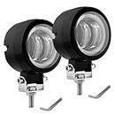Allextreme EX3IHR2B 3 Inch Round White Fog Light with Blue Halo Angel Eye Ring for Bike Motorcycle Car & Off Road SUV (20W, 2 Pcs)