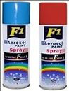F1 Blue, Red Spray Paint 900 ml (Pack of 2)