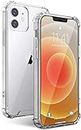 naykodi Hard Back Shock Proof Silicone Bumper Cover Case for Apple iPhone 12 Mini (TPU+Polycarbonate | Transparent)