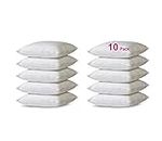 FBTS Basic Pillow Insert 10 Packs 18x18 Inch Square Sham Stuffer Hypoallergenic Pillow Forms for Decorative Cushion Sofa Couch and Bed Pillows