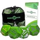 4-Pack Exercise Dice Bundle with Fitness Manual & Bag | Perfect for HIIT, Cardio, Yoga, Stretching, Strength Training, Sports, Crossfit, Plyometrics, Body Weight, Group Class, All Ages, WOD