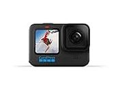 GoPro HERO10 Black - Action Camera impermeabile con LCD anteriore e schermi posteriori touch, Video Ultra HD 5.3K60, Foto da 23 MP, Streaming live 1080p, Webcam, Stabilizzazione