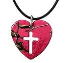 Realtree Hot Pink Camo Cross Necklace Pendant Jewelry Hunting Prayer Religious Cross Necklace Made in USA