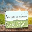DecorWear Wooden Scrapbook Photos Album Big Size (22x16) Cm Scrap Book For Friends & Family | Memories Dairy Albums | Perfect Photos Frames Gift for Your Loved Ones Pack Of - 1 (LightUp)