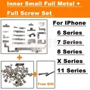 Komplettes Set kleiner Metall Innen halter Zubehör für iPhone x xs xr 11 pro max 6 6s 7 8 plus