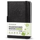 Clever Fox Password Book 2nd Edition Small – Pocket Password Keeper with Alphabetical Tabs – Internet Address Notebook & Login Details Organizer Journal – 3.5x5.6” (Black)