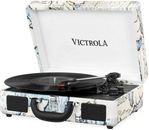 Victrola lettore discografico vintage con altoparlanti stereo integrati Bluetooth stampa mappa