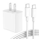 20W USB C Fast Charger for iPad Pro 12.9/11 inch, iPad Air 5th/ 4th, ipad Mini 6, iPad 10th, iPhone 15/15 Pro Max/Plus, Google Pixel 7/7 Pro/ 6/6 Pro/6a/ 5/4, 6.6ft USB C to C Charging Cord