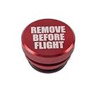 Alco Red Remove Before Flight Aluminum Car Cigarette Lighter Plug Replacement Push Button Fits Most Automotive Vehicles