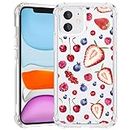 Axulimin Cute Fruit Aesthetic Clear Phone Case for iPhone 11 Case for Teen Girls Women Kids Girls -6.1Inch