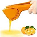 EastLink Lemon Squeezer Citrus Juicer, Max Juice Extraction Manual Lime Squeezer, Easy-to-Use Flat Lemon Juicer Enhanced Leverage to Reduce Effort, Crtrus Squeezer with Built-in Strainer, Orange