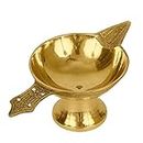 JGS Brass Deepak Oil Lamp Diya for Arti Puja Home Temple Diyas Stand for Mandir Items for Gift Item Decoration for Puja Room Pooja Home Accessories Lamp Oil-D?cor Pooja Oil Lamps Deepa