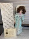 Muñecas Kingstate raras vintage de 21" muñeca de porcelana cabello rojo ojos azules francina #450