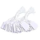 Wanfoou 500 Pieces Jewelry Tags with String, 25x15mm White Jewelry Price Tags Marking Tags Writable Blank Price Labels Display Tags with String for Jewelry Clothing Shoes