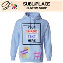Custom Personalized Sweatshirt Hoodie Add Your Own Text Design Hooded Sweatshirt