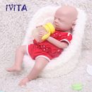 IVITA 19'' Eyes Closed Baby Silicone Reborn Baby Girl Doll Mouth Can Take Dummy