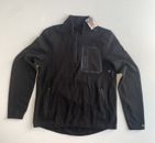 American Eagle Active Flex Mens medium Black 1/4 Zip Fleece Jacket NWT Stretch