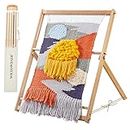 WILLOWDALE 25.2"H x 19.3"W Weaving Loom with Stand Wooden Multi-Craft Weaving Loom Arts & Crafts, Extra-Large Frame, Develops Creativity Weaving Frame Loom with Stand for Beginner
