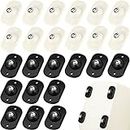 Honoson Self Adhesive Caster Wheels Appliance Rollers Appliance Sliders for Kitchen Appliances 360° Swivel Universal Wheel Mini Small Kitchen(24 Pcs, Black, White with 1 Steel Ball Style)