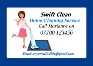  BUSINESS CARDS FOR CLEANING SERVICES HOME HELP DOMESTIC CLEANERS 