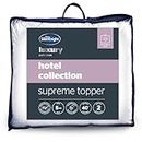 Silentnight Hotel Collection Mattress Topper Double Bed - Luxury Soft Silky Comfortable 5cm Thick Deep Mattress Protector Pad Cover with Deep Fit Elasticated Straps - Double - 190x135cm