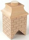 Dollhouse Miniature Unfinished Partially Bricked Chimney
