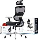 Oline ErgoPro Ergonomic Office Chair, Rolling Desk Chair with 4D Adjustable Armrest, 3D Lumbar Support, Blade Wheels, Mesh Computer Gaming Executive Swivel Chairs Chair (Black)