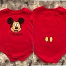 Disney One Pieces | Disney Mickey Embroidered Onesie | Color: Red | Size: 12mb