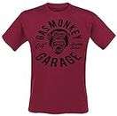 Gas Monkey Garage Monkey Mechanic Hombre Camiseta Rojo M, 100% algodón, Regular
