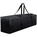 INFANZIA 47 Inch Zipper Travel Duffel Gym Sports Luggage Bag, Water Resistant Oversize, Black