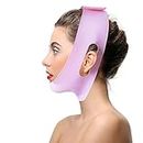 Post Surgical Chin Strap for Women，Neck & Chin Lipo Compression Garment，Anti Snoring Chin Strap，Reusable Silicone Chin Strap (Pink)