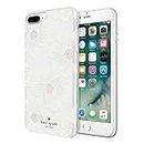 kate spade new york Protective Hardshell Case for iPhone 8 Plus, iPhone 7 Plus, iPhone 6s Plus & iPhone 6 Plus - Hollyhock Floral Clear/Cream with Stones