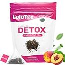 LULUTOX Original Detox Tea - Herbal Blend with Dandelion, Ginseng, and Ginger - Supports A Healthy Weight, Digestive Health - Vegan, All Natural, Laxative-Free - Peach Flavor (28 Servings)
