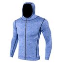 ZONBAILON Fitness Running Training Long Sleeve Zip Casual Hoodie Sports Outer