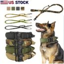 Dog Collar Durable Tactical Leash Set Adjustable Military Pet Collar Dog Leash