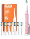Cepillo de dientes eléctrico recargable ultrasónico Bitvae + 8 cabezales de cepillo - cuarzo rosa
