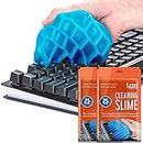 LAZI (Blue Pack 2) Multipurpose Keyboard PC Dust Cleaning Cleaner Slime Gel Jelly Putty Kit Magic Universal Super Clean Gel for Keyboard Laptop Car Accessories Electronic Product per Pack 100gm