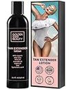 Tan Extender Daily Moisturizer - Best After Tanning Lotion w/Organic Oils and Hyaluronic Acid to Extend Your Tan from Sunless Tanner, Spray Tan, Sun or Tanning Bed 8.0 fl.oz.- Free eBook included