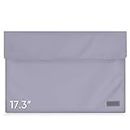 ARZOPA 17.3" Portable Monitor Sleeve Bag, PU Leather Case, Grey
