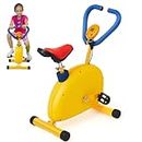 Meooeck Kids Exercise Bike Fitness Exercise Equipment for Kids Bike with Digital Display Toddler Sports Workout Equipment Bike Games for Beginners Children Toddler Indoor Outdoor Sport