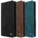 For iPhone 14 13 12 Pro Max SE 8 7 Case Magnetic Flip Leather Case RFID Cover
